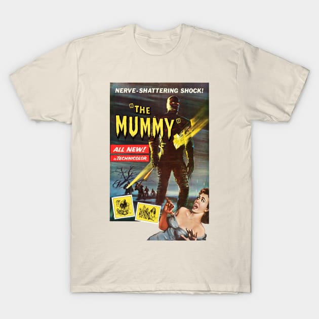 The Mummy 1959 Movie Poster T-Shirt by MovieFunTime